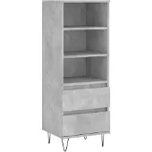 vidaXL Highboard Betongrau 40x36x110 cm Holzwerkstoff