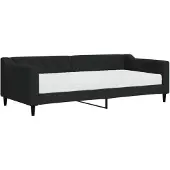vidaXL Tagesbett mit Matratze Schwarz 90x200 cm Stoff