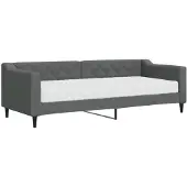 vidaXL Tagesbett mit Matratze Dunkelgrau 80x200 cm Stoff