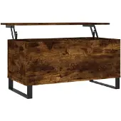 vidaXL Couchtisch Räuchereiche 90x44,5x45 cm Holzwerkstoff