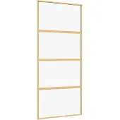 vidaXL Schiebetür Golden 90x205 cm ESG-Klarglas und Aluminium