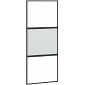 vidaXL Schiebetür Schwarz 90x205 cm Hartglas und Aluminium