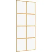 vidaXL Schiebetür Golden 90x205 cm ESG-Klarglas und Aluminium
