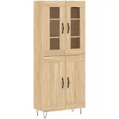 vidaXL Highboard Sonoma-Eiche 69,5x34x180 cm Holzwerkstoff