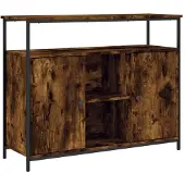 vidaXL Sideboard Räuchereiche 100x35x80 cm Holzwerkstoff