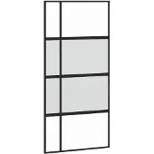 vidaXL Schiebetür Schwarz 102,5x205 cm Hartglas und Aluminium