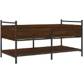vidaXL Couchtisch Braun Eichen-Optik 99x50x50 cm Holzwerkstoff