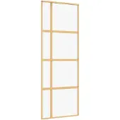 vidaXL Schiebetür Golden 76x205 cm ESG-Klarglas und Aluminium