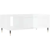 vidaXL Couchtisch Hochglanz-Weiß 90x50x36,5 cm Holzwerkstoff