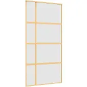 vidaXL Schiebetür Golden 102,5x205 cm Matt ESG-Glas und Aluminium