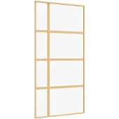 vidaXL Schiebetür Golden 102,5x205 cm ESG-Klarglas und Aluminium