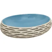 vidaXL Aufsatzwaschbecken Mehrfarbig Oval 59x40x15 cm Keramik