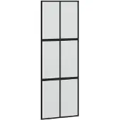 vidaXL Schiebetür Schwarz 76x205 cm Hartglas und Aluminium