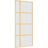 vidaXL Schiebetür Golden 90x205 cm Matt ESG-Glas und Aluminium