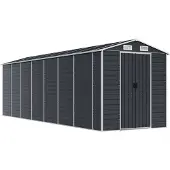 vidaXL Gerätehaus Anthrazit 191x640x198 cm Verzinkter Stahl