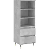 vidaXL Highboard Betongrau 40x36x110 cm Holzwerkstoff