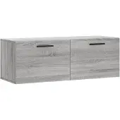 vidaXL Wandschrank Grau Sonoma 100x36,5x35 cm Holzwerkstoff