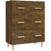vidaXL Sideboard Räuchereiche 70x34x90 cm Holzwerkstoff