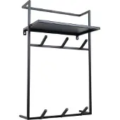 Loft42 Fenn Wandgarderobe - Metall - Schwarz - 80x51x30