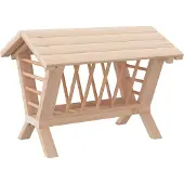 vidaXL Heuraufe für Kaninchen 44x33x33 cm Massivholz Tanne