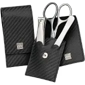 Erbe Collection Carbon Maniküre Men Taschen-Etui Maniküre-Set 9493