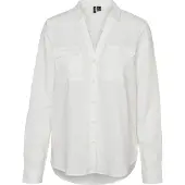 Vero Moda Langarmbluse "VMLINN BUMPY LS SHIRT WVN NOOS" Viskosemischung, regular fit, mit Leinen