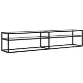 vidaXL TV-Schrank Transparent 200x40x40,5 cm Hartglas
