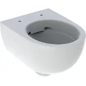 Geberit Renova Compact Wand-WC Tiefspüler, 500377, verkürzte Ausladung, rimfree, geschlossene Form, 500.377.01.8, Farbe: Weiß, mit KeraTect