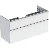 Geberit iCon Unterschrank für den Waschtisch, 2 Schubladen, 118,4x61,5x47,6 cm, 502306, 502.306.01.2, Farbe: Front/Korpus: weiß/lackiert hochglänzend, Griff: glanzverchromt