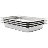 vidaXL Gastronormbehälter 4 Stk. GN 1/1 65 mm Edelstahl