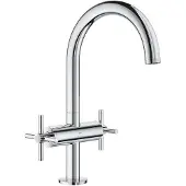 GROHE Waschtisch-Zweigriff-Armatur Atrio 1/2", L-Size, mit Kreuzgriffen, chrom