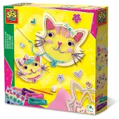 SES Creative 14135 Sticken auf Tüll - Kreatives Bastelset Mädchen & Stickerei Spielzeug, Stick-Set für Kinder, 6 Jahr(e), Mehrfarbig