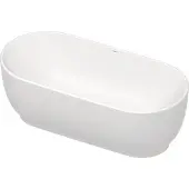 Duravit Oval-Badewanne Luv 180x85x46 cm freistehend matt Weiß