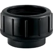Geberit Pe Gewindestutzen 366740161 PE-HD, DN 90, mit Quetschverschraubung und Schutzdeckel