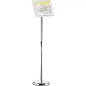 Durable Infoständer , mit DIN A4 Klapprahmen, Hoch- & Querformat, höhenverstellbar, Aluminium & Polystyrol, silber