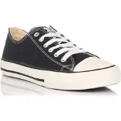 Victoria für Damen. 106550 Schwarze Schuhe im Basketball-Stil (37), Stoff, Wohnung, Schnürsenkel, Lässig