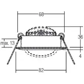 Brumberg BB03 Einbau DALI Anschl.-box strukturweiß BB03, dimmbar, weiß / opal, für Flurbereich, Aluminium, Downlights