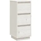 vidaXL Sideboard Weiß 32x34x75 cm Massivholz Kiefer