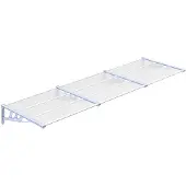 vidaXL Türvordach Grau und Transparent 297,5x90 cm Polycarbonat