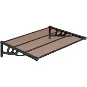 vidaXL Türvordach Schwarz 122x90 cm Polycarbonat