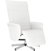 vidaXL Relaxsessel mit Fußteil Weiß Kunstleder