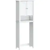 vidaXL Toilettenschrank BERG Weiß 60x27x164,5 cm Massivholz