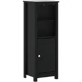 vidaXL Badschrank BERG Schwarz 40x34x110 cm Massivholz Kiefer