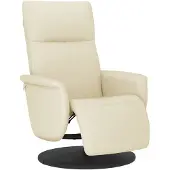 vidaXL Relaxsessel mit Fußteil Creme Kunstleder