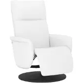 vidaXL Relaxsessel mit Fußteil Weiß Kunstleder