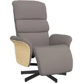 vidaXL Relaxsessel mit Fußteil Taupe Stoff