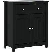vidaXL Badschrank BERG Schwarz 69,5x34x80 cm Massivholz Kiefer