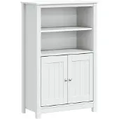 vidaXL Badschrank BERG Weiß 69,5x34x110 cm Massivholz Kiefer