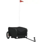vidaXL Fahrradanhänger Schwarz 30 kg Eisen
