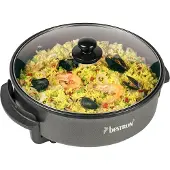 Bestron Elektrische Partypfanne "AHP1500Z Snackpfanne", 1500 W, mit Antihaftbeschichtung, Schwarz